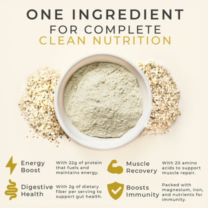 TUPAXA Organic Hemp Protein Powder – Unflavored – 30 Servings